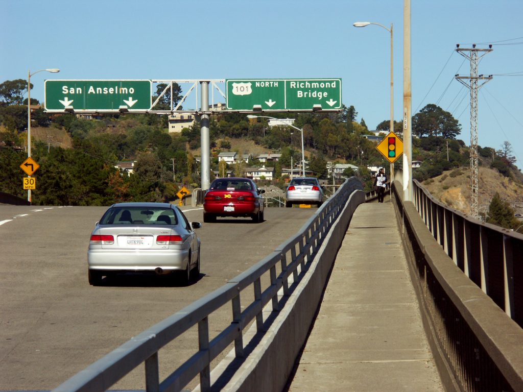 North south Greenway freeway walkway