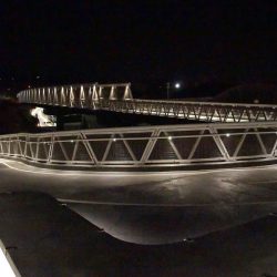 central marin ferry crossing path at night