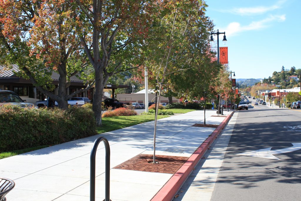 street and sidewalk