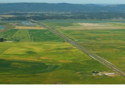 aerial view of sr37 surrounded by green fields