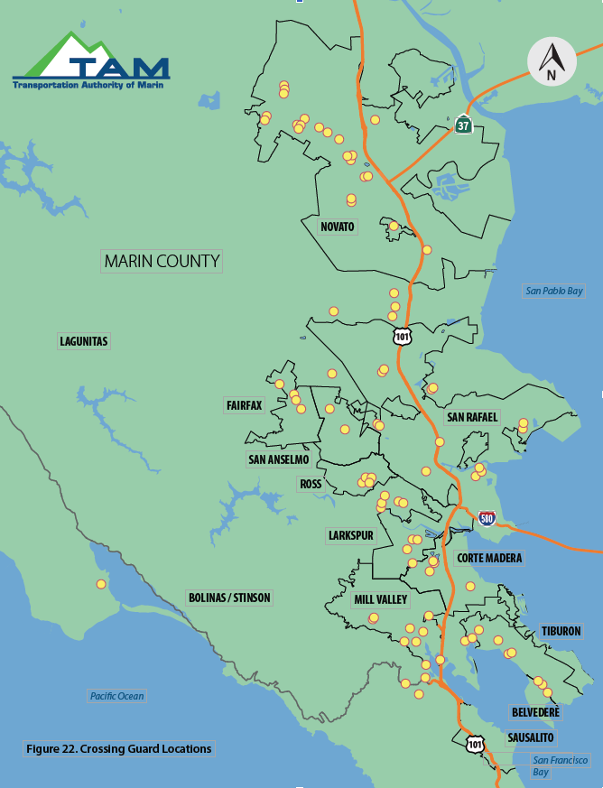 crossing guard location map