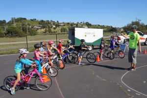 Kids on Bikes and Teacher